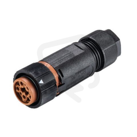 zásuvka na kabel RST mini, 5-pól, hnědá/černá WIELAND 46.051.4550.4