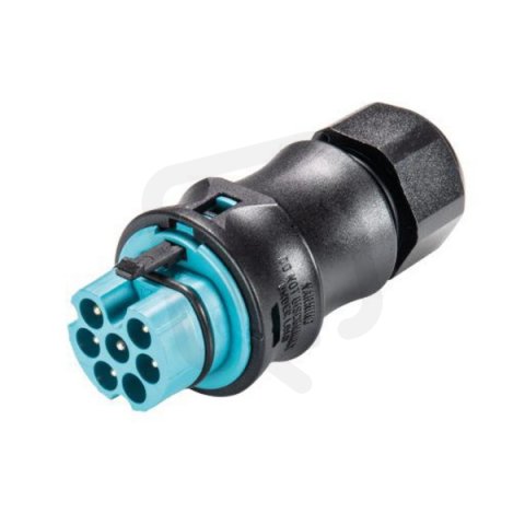 vidlice na kabel gesis RST, 6-pól, průchodka 6-10mm, tyrkysová
