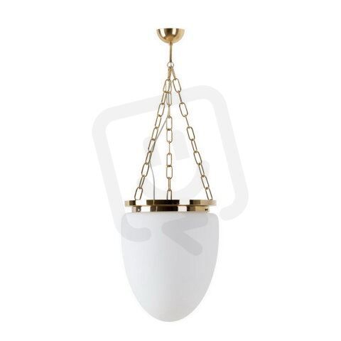 Závěsné LED svítidlo se skleněným stínidlem OSMONT MIRA R 27W IP40 3K mosaz