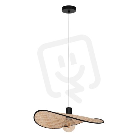 Závěsné svítidlo MARYWELL E27 černá/bambus 1X40W IP20 EGLO 44044