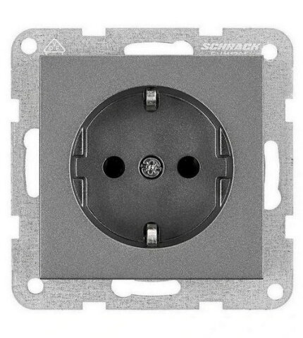 Zásuvka SCHUKO, bezšroubové svorky, antracit SCHRACK EV111301--