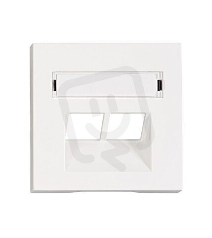 Kryt datové zásuvky 2x RJ45 UAE SFB, popisové pole, bílý SCHRACK EV104312--
