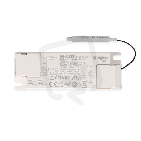 Stmívatelný ZigBee driver 10W, 100-500mA, 3-42VDC MCLED ML-947.001.22.0