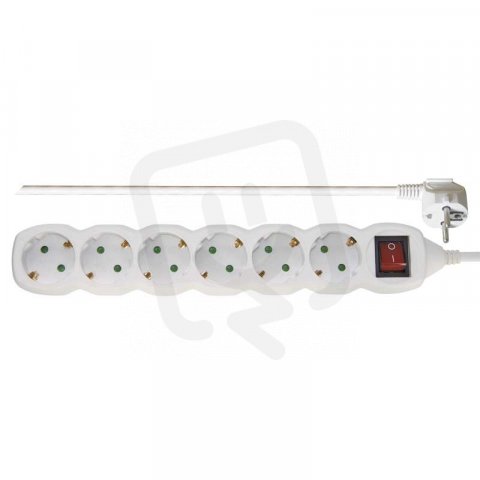 Prodlužovací kabel 6 zásuvek 2M s vypínačem SCHUKO Emos P1622