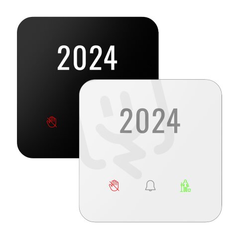 RFGS-230/SB/230V Bezdrátová předdveřní skleněná jednotka (BLACK,ROUND,230V)