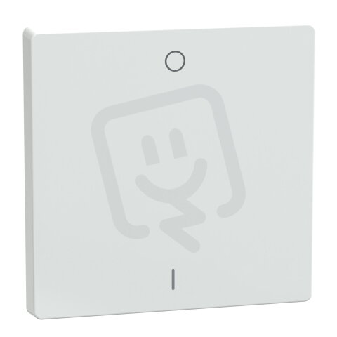 Klapka, Merten System D, se symbolem 0/1, lotus white, lesklý plast MEG3301-6035