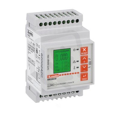 TYPE B EARTH LEAK. RELAY DISPLAY 230VAC