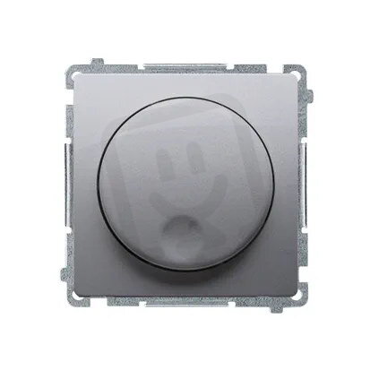 Otočný stmívač 20-500W 230V~ Inox KONTAKT SIMON BMS9T.01/21