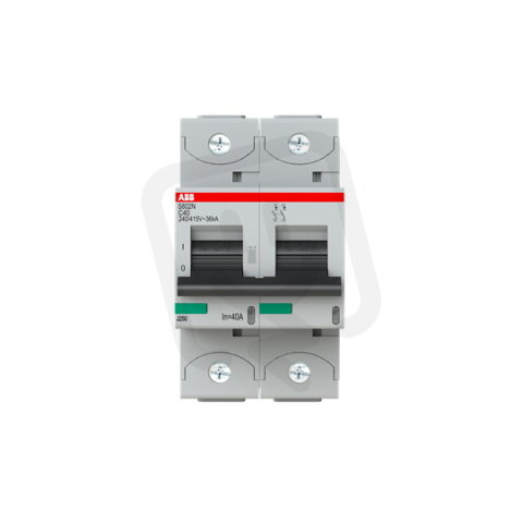 S802N-C40 jistič 2p char. C 40A s klecovou svorkou Icu 36kA ABB 2CCS892001R0404