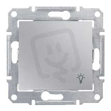 Sedna Ovládač tlačítkový ''světlo'', řazení 1/0, Aluminium SCHNEIDER SDN0900160