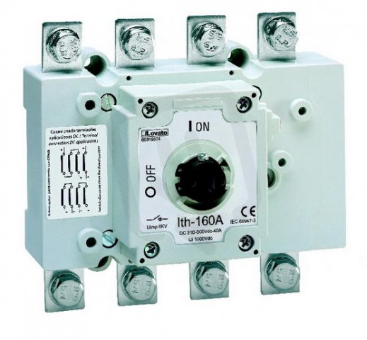 Lovato GE0250DT4 4P odpínač pro DC aplikace