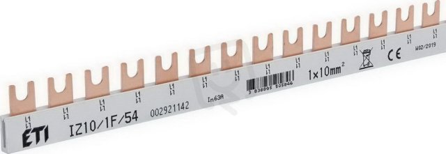 Propojovací lišta IZ10/1F/54 1p 54M 63A 10mm2 vidlice ETI 002921142