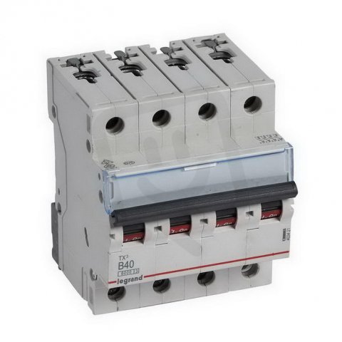 TX3 JISTIČ, 4 PÓLOVÝ, CHAR. B, 40A 6000A LEGRAND 403421