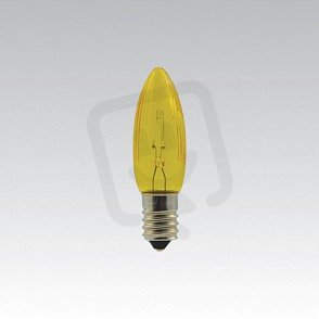 Svíčková barevná žárovka AE 23V 3W E10 C13 vánoční žlutá NBB 374011000