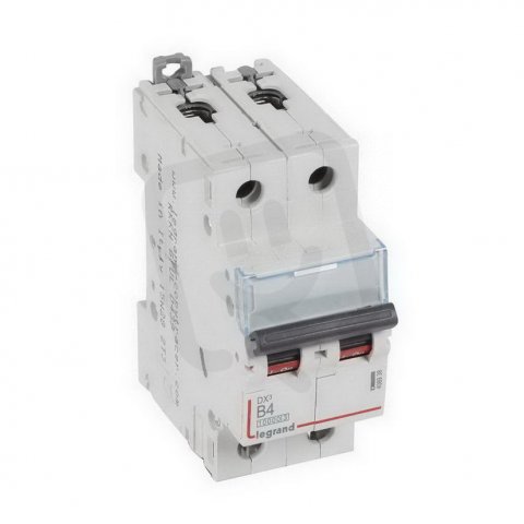 DX3 JISTIČ, 2 PÓLOVÝ, CHAR. B,4A 10000A/16KA LEGRAND 408938