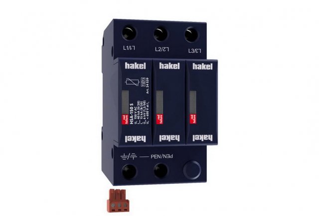 Svodič rázového přepětí HSA-150/3+0 S SPD typ 2+3 HAKEL 24542