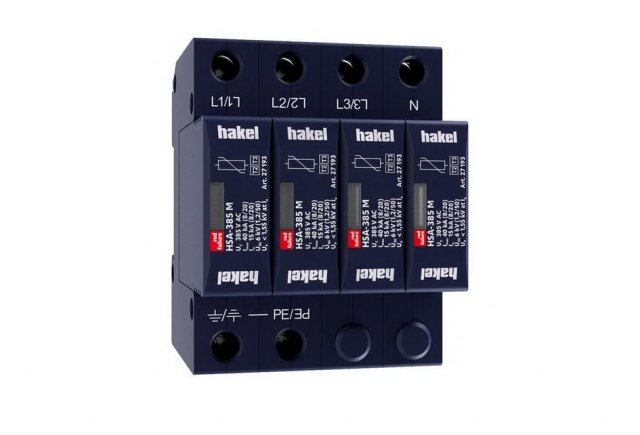 Svodič rázového přepětí HSA-385/4+0 M SPD typ 2+3 HAKEL 27534