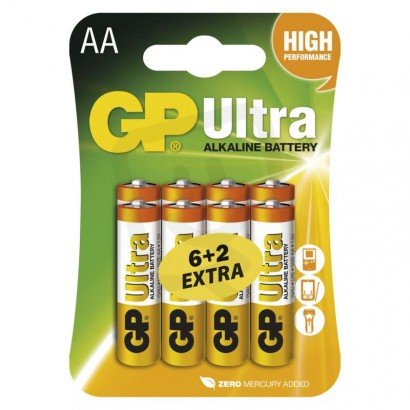 GP alkalická baterie ULTRA AA (LR6)/1014218000/ B19218