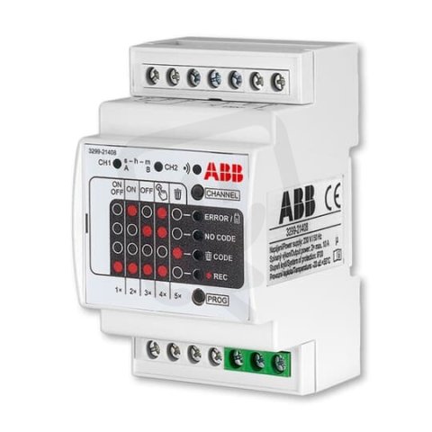 ABB Přístroj Rf 3299-21408 Přijímač RF spínací,dvojnásobný,řadový,868 MHz