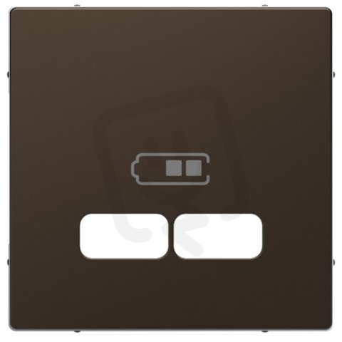Centrální deska, Merten D-Life, pro 2xUSB, kov, Mocca    SCHNEIDER MTN4367-6052