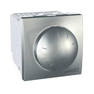 Unica Stmívač otočný 40-400W, ř. 6, Aluminium SCHNEIDER MGU3.511.30
