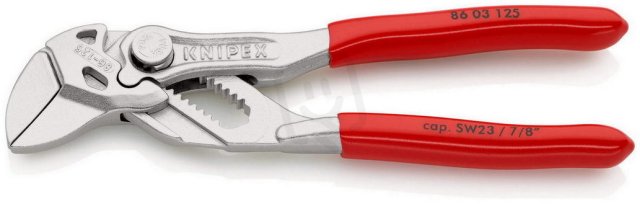Mini klíč na kleště kleště a klíč v jediném nástroji 125 mm KNIPEX 86 03 125