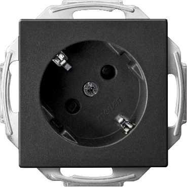 Merten Zásuvka 250V/16A SCHUKO 45stupňů,System M Antracit SCHNEIDER MTN2370-0414