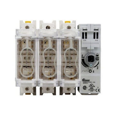 Pojistkový otočný odpínač Class J Eaton RDF30J-3 600V AC/250V DC,30A,3-pól
