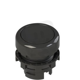 PIZZATO Tlačítko, 20 mm, černé, bez symbolu, černý plast. kroužek, t.o. do -40°C
