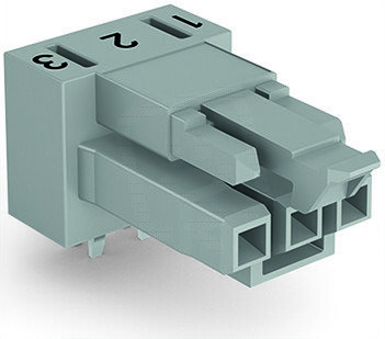 Zásuvka na desky plošných spojů úhlové provedení 3pól. šedá WAGO 890-843/011-000