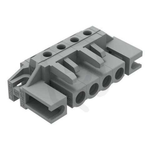 Pružinová svorkovnice THT úhlová 5 mm šedá 4pól. WAGO 232-234/047-000