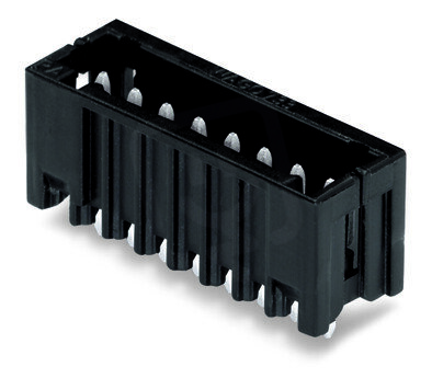 Konektor s pájecími piny THR, pájecí kontakt 0,8x0,8 mm, rovné, černá 7pól.