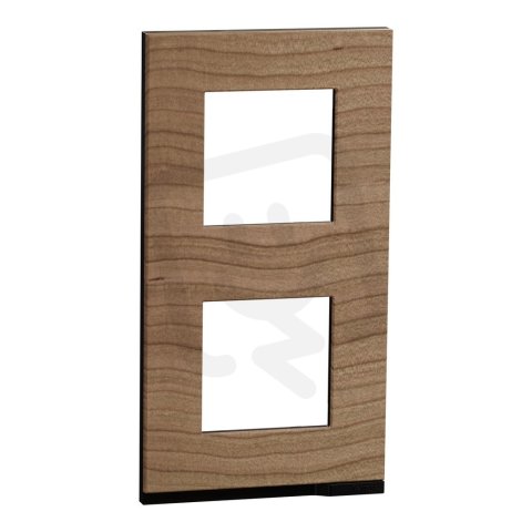 Unica Pure Krycí rámeček dvojnásobný vertikální, Oak Wood SCHNEIDER NU6004V84
