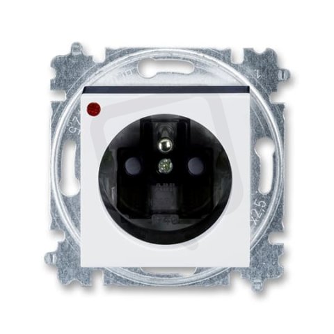 Zásuvka s přepěťovou ochranou 5599H-A02357 62 bílá/kouřová černá Levit ABB