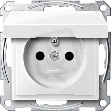 Merten Zásuvka 2P+E 250V s víčkem IP20 System M Polar SCHNEIDER MTN2510-0319
