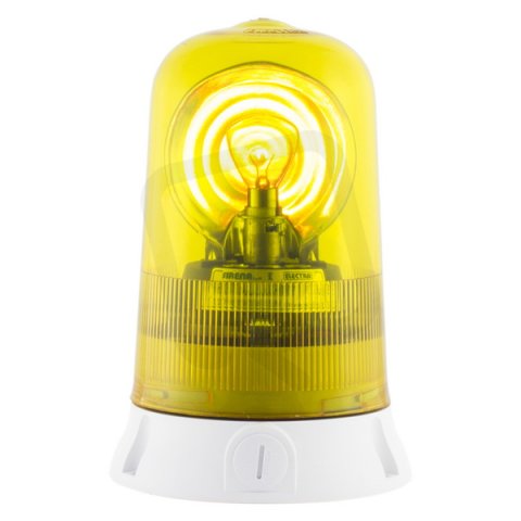 Maják rotační ROTALLARM S 24V, ACDC, IP65, žlutá, světle šedá, halogen 63070