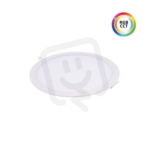 24KW18 LED panel RGBCCT 18W 24V kulatý bílý T-LED 102331