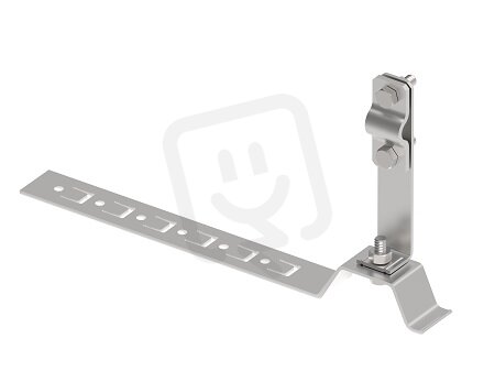 Držák vedení s příchytkou L210 pod střešní krytinu na drát d8/10mm, Inox 405613