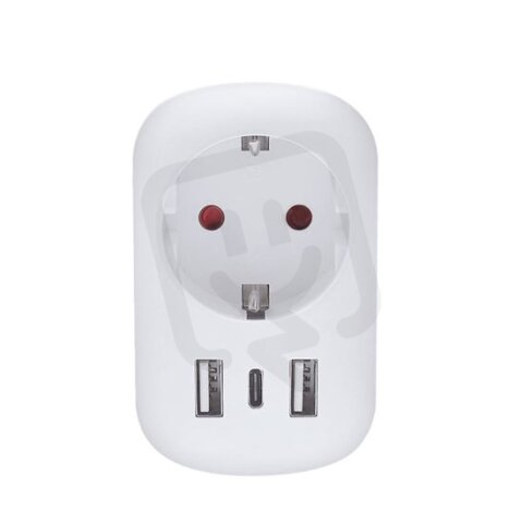 Cestovní adaptér UK USB A+C pro použití
