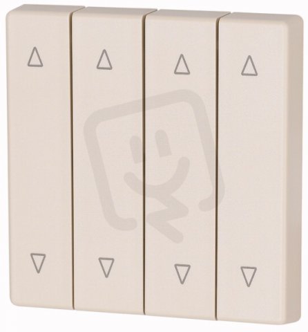 CWIZ-04/22 Kryt RF tlačítka 4x1/4 55x55mm Nahoru-dolů Krémová matná Eaton 147622