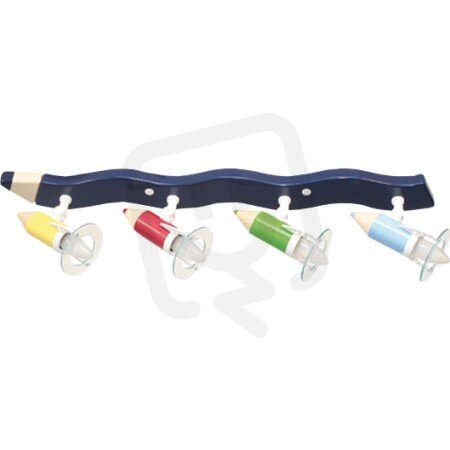 Stropní bodové svítidlo Tužka 4 modrá 4x25W IP20 E14 COMPOLUX 0720508/04