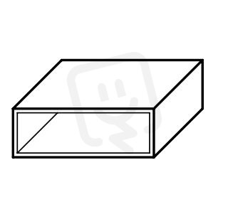 Ploché plastové potrubí - propojka 150x50 mm FK-V 150 HELIOS 2941
