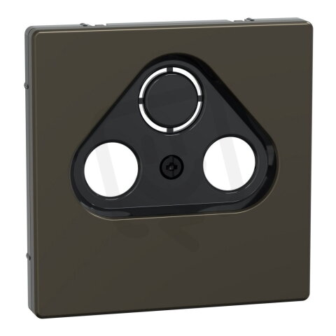 Centrální deska, Merten System D, anténa, 2/3 otvory, mocca kovová, kov