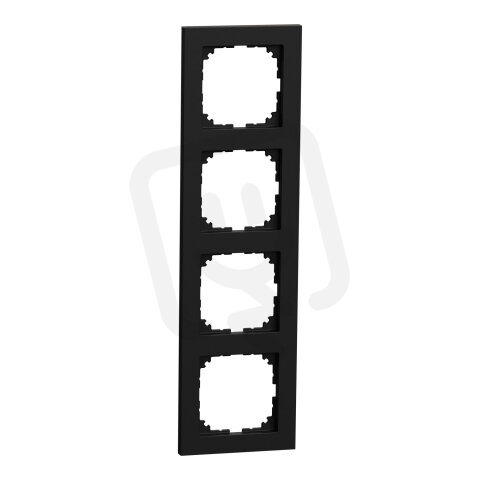 Rámeček Merten M-Pure, čtyřnásobný, černá matná, plast SCHNEIDER MEG4040-3603