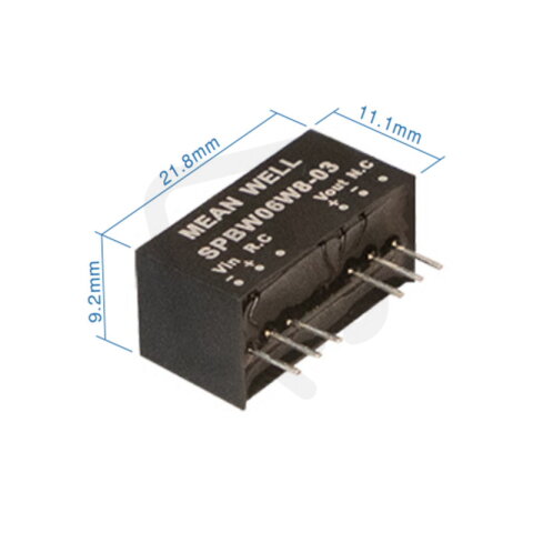 Měnič DC/DC modulový 6W 5V MEAN WELL SPBW06W8-05