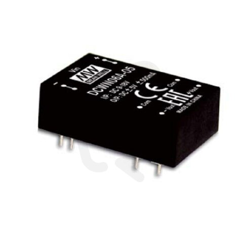 Měnič DC/DC modulový 6W +-5V 0-500mA MEAN WELL DCWN06C-05