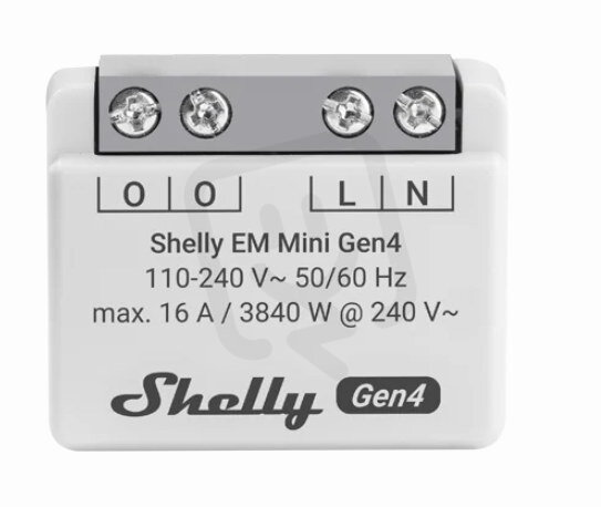 Modul pro měření spotřeby SHELLY EM MINI GEN4 16A, WiFi, Bluetooth,Zigbee,Matter