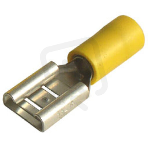 Objímka plochá poloizolovaná, průřez 4-6mm2/9,5x1,2mm PVC (GF-F912) OPP 6-91