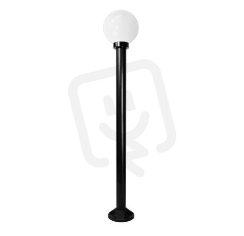 NADIR Černá, sloupek + mléčná koule, 1xE27, max 15W, IP44 116004_02