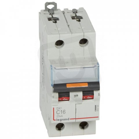 DX3 JISTIČ, 2 PÓLOVÝ, CHAR. C,16A 25KA LEGRAND 409768